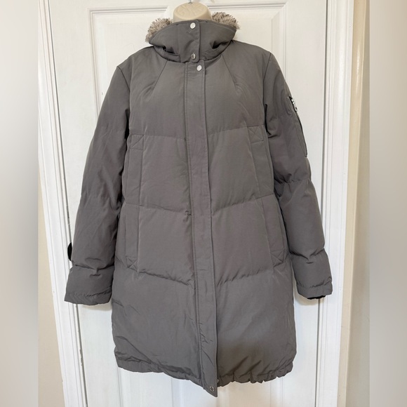 Vince Camuto Jackets & Blazers - Vince Camuto Long Down Puffer Coat Parka Faux Fur Hood Gray M